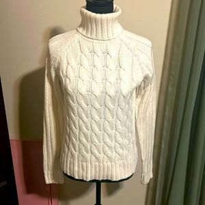 Cream Turtleneck Sweater